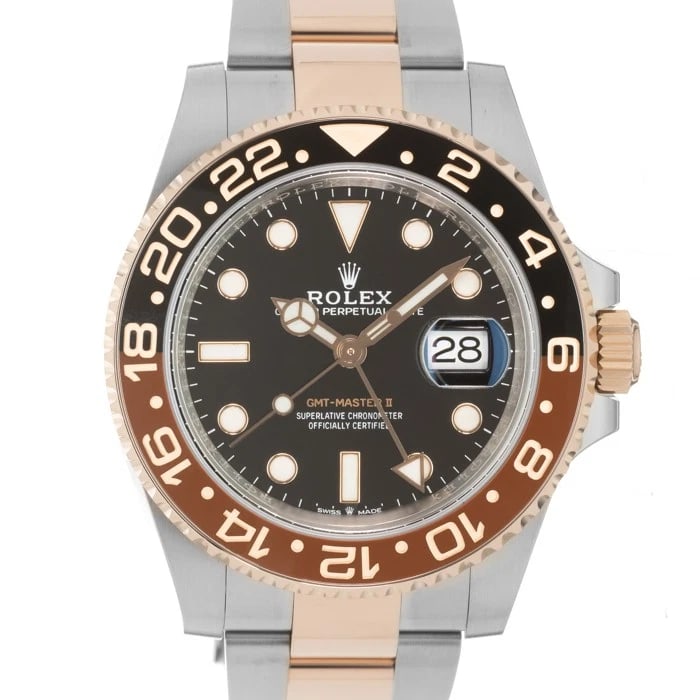 ROLEX GMT MASTER WATCH: ROLEX GMT Master Watch Brand: ROLEX Type/Style: Wristwatch Material: Case Material Stainless Steel, Rose Gold, Band Material Stainless Steel, Rose Gold Color: Case Color Silver, Gold, Dial color