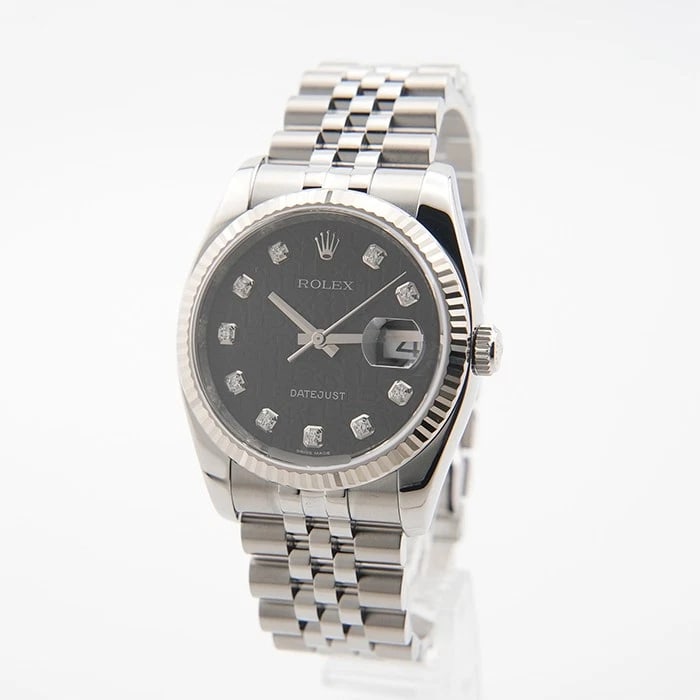 ROLEX DATEJUST BLACK COMPUTER WATCH - 2