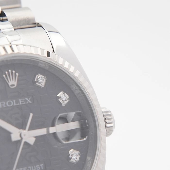 ROLEX DATEJUST BLACK COMPUTER WATCH - 5