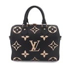 LOUIS VUITTON BICOLOR MONOGRAM EMPREINTE SPEEDY: LOUIS VUITTON Bicolor Monogram Empreinte Speedy Brand: LOUIS VUITTON Type/Style: Hand Bag / Shoulder Bag Material: Bicolor Monogram Empreinte Leather Color: Black , Beige Size: W 9.84 inch, H 7.48