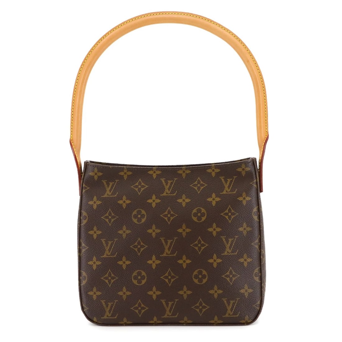 LOUIS VUITTON MONOGRAM LOOPING MM SHOULDER BAG: LOUIS VUITTON Monogram Looping MM Shoulder Bag Brand: LOUIS VUITTON Type/Style: Shoulder Bag Material: Monogram canvas Color: Monogram Size: W 9.45 inch, H 8.27 inch, D 3.94 inch Accessories: None