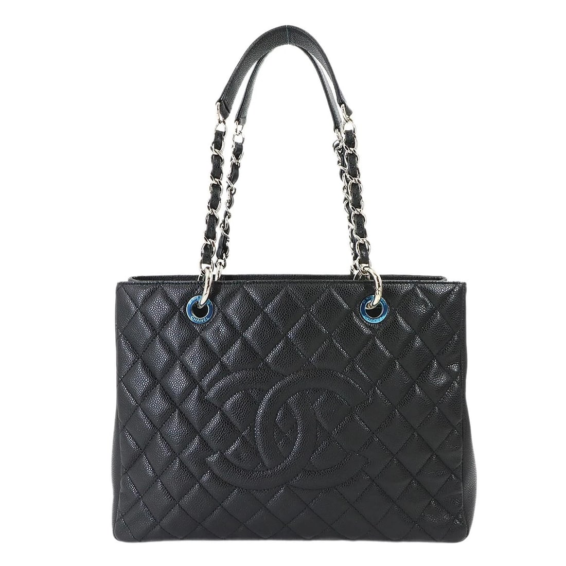 CHANEL MATELASSE GRAND SHOPPING TOTE BAG LEATHER BLACK: CHANEL Matelasse Grand Shopping Tote Bag Leather Black Brand: CHANEL Type/Style: Tote Bag Material: Leather Color: Black Size: W 13.19 inch, H 9.65 inch, D 5.31 inch Accessories: None Accessories