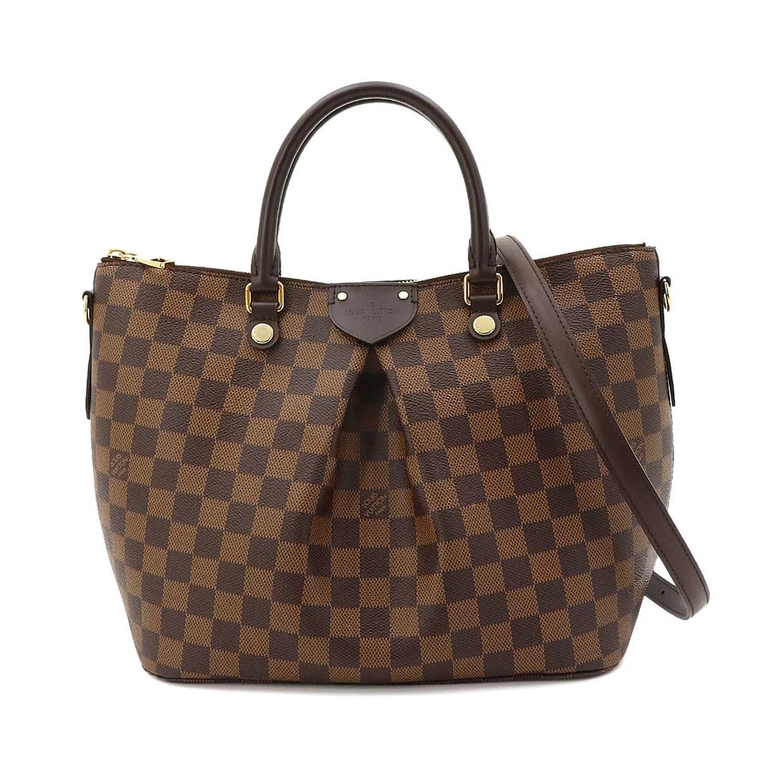 LOUIS VUITTON DAMIER MM 2WAY HAND SHOULDER BAG: LOUIS VUITTON Damier MM 2way Hand Shoulder Bag Brand: LOUIS VUITTON Type/Style: Hand Bag / Shoulder Bag Material: Damier Canvas Color: Ebene Size: W 11.02 inch, H 9.45 inch, D 5.91 inch Accessorie
