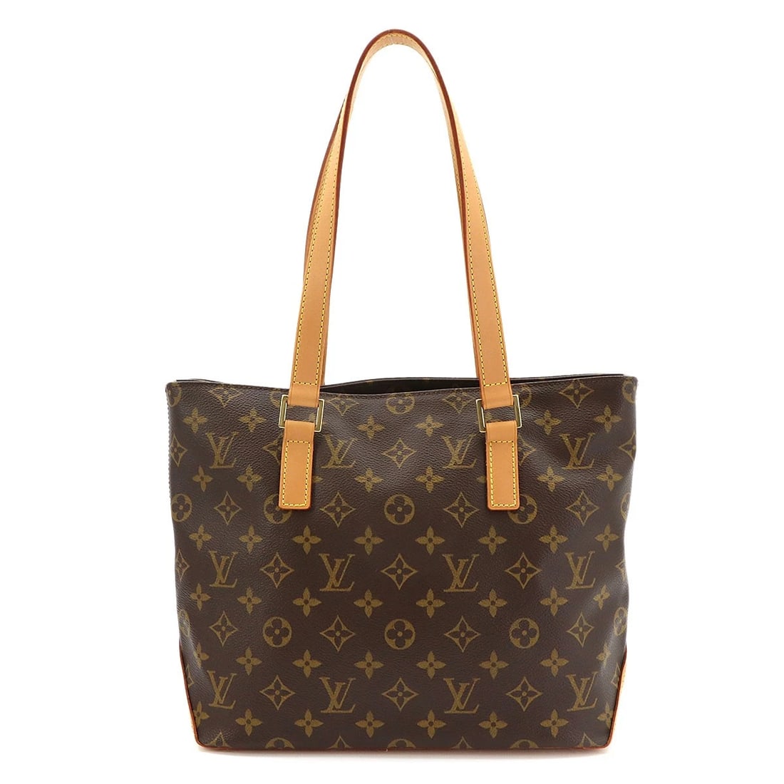 LOUIS VUITTON MONOGRAM CABAS PIANO TOTE BAG BROWN: LOUIS VUITTON Monogram Cabas Piano Tote Bag Brown Brand: LOUIS VUITTON Type/Style: Tote Bag Material: Monogram Canvas Color: Monogram Size: W 10.83 inch, H 9.65 inch, D 4.72 inch Accessories: None