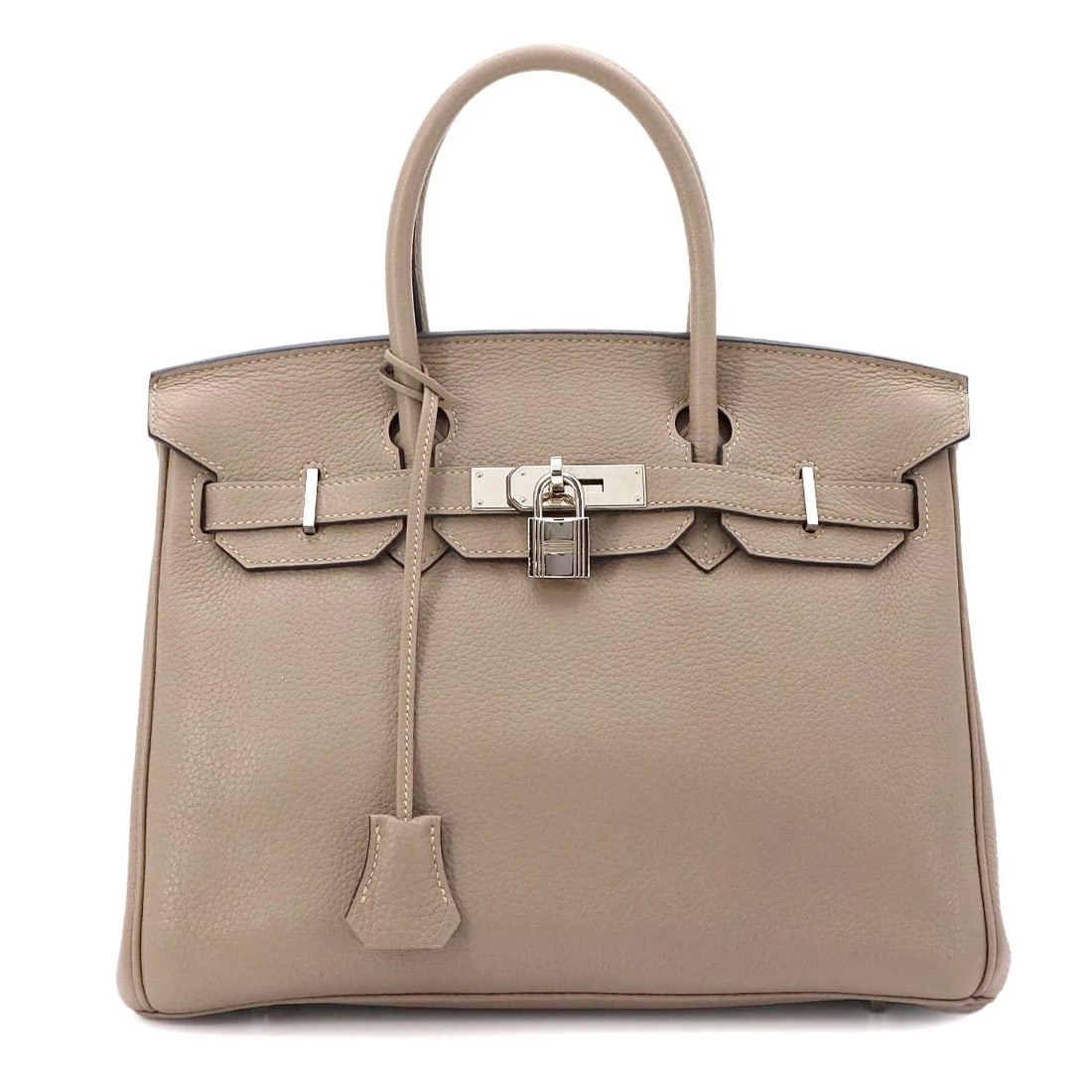 HERMES BIRKIN 30 TOGO LEATHER GRIS TOURTERELLE HAND BAG: HERMES Birkin 30 Togo Leather Gris Tourterelle Hand Bag Brand: HERMES Type/Style: Hand Bag Material: Togo Color: Gris Tourterelle Size: W 11.81 inch, H 9.06 inch, D 5.91 inch Accessories: None