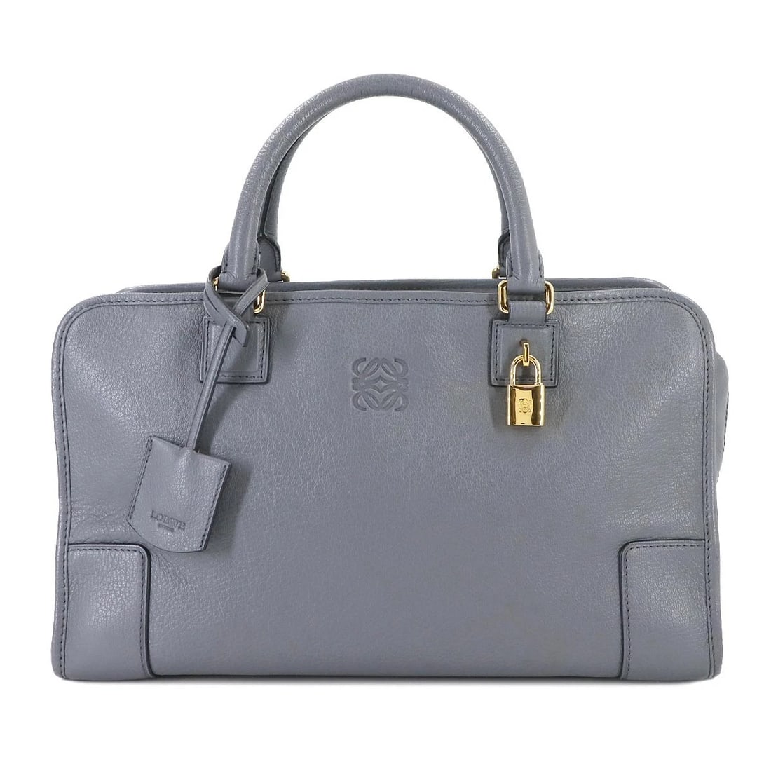 LOEWE 36 HAND BAG LEATHER GRAY ANAGRAM: LOEWE 36 Hand Bag Leather Gray Anagram Brand: LOEWE Type/Style: Hand Bag Material: Leather Color: Gray Size: W 14.17 inch, H 8.27 inch, D 6.10 inch Accessories: None Accessories Notice: Wh