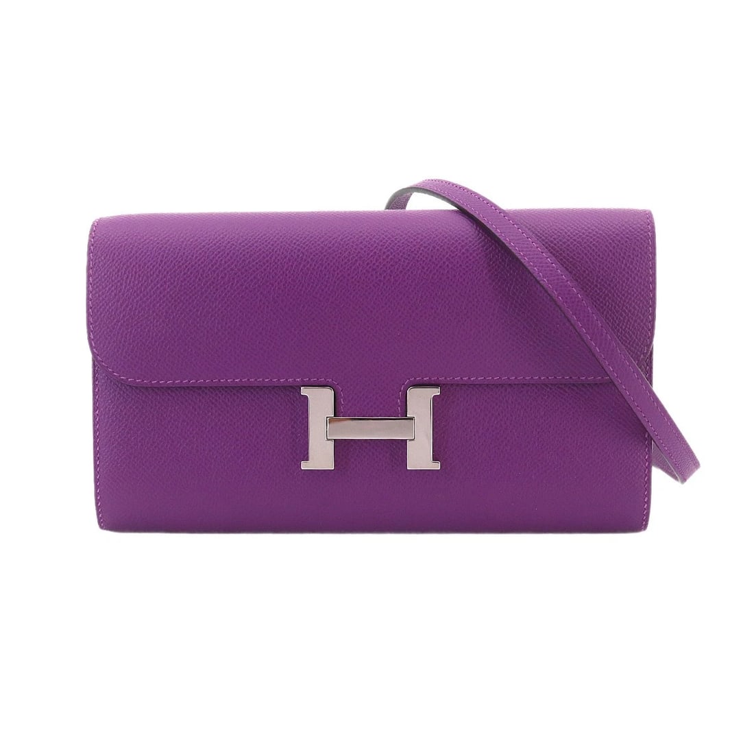 HERMES CONSTANCE LONG TO GO LONG WALLET EPSOM: HERMES Constance Long To Go Long Wallet Epsom Brand: HERMES Type/Style: Long Wallet Material: Epsom Color: Anemone Size: W 8.07 inch, H 4.53 inch, D 0.98 inch Accessories: None Accessories