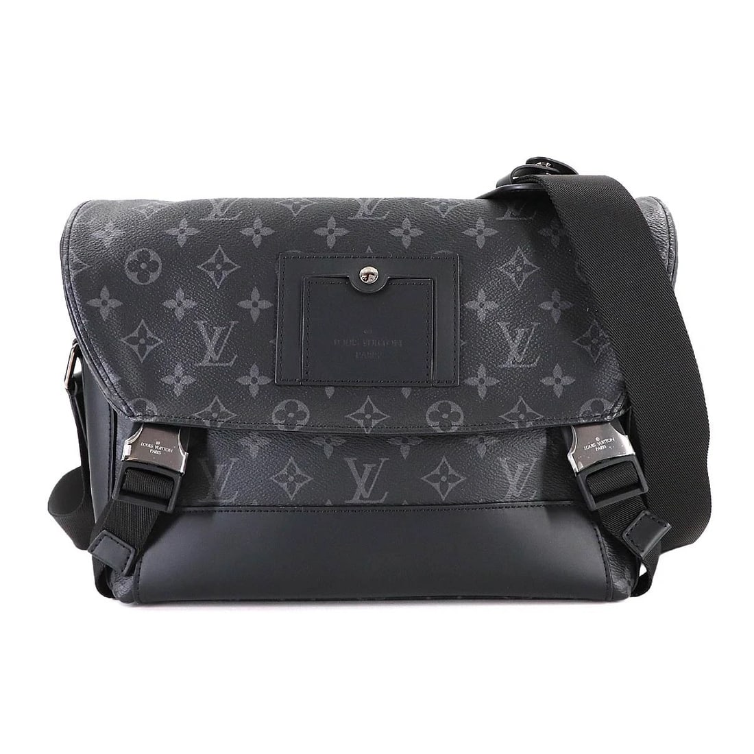 LOUIS VUITTON MONOGRAM ECLIPSE MESSENGER PM SHOULDER BAG: LOUIS VUITTON Monogram Eclipse Messenger PM Shoulder Bag Brand: LOUIS VUITTON Type/Style: Shoulder Bag Material: Monogram Eclipse Canvas Color: Monogram Eclipse Size: W 11.02 inch, H 9.06 inch, D