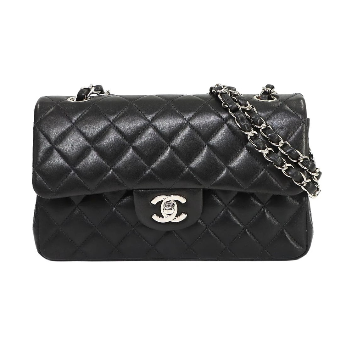 CHANEL MATELASSE 23 CHAIN SHOULDER BAG LEATHER BLACK: CHANEL Matelasse 23 Chain Shoulder Bag Leather Black Brand: CHANEL Type/Style: Shoulder Bag Material: Leather Color: Black Size: W 9.06 inch, H 5.12 inch, D 2.56 inch Accessories: None Accessories