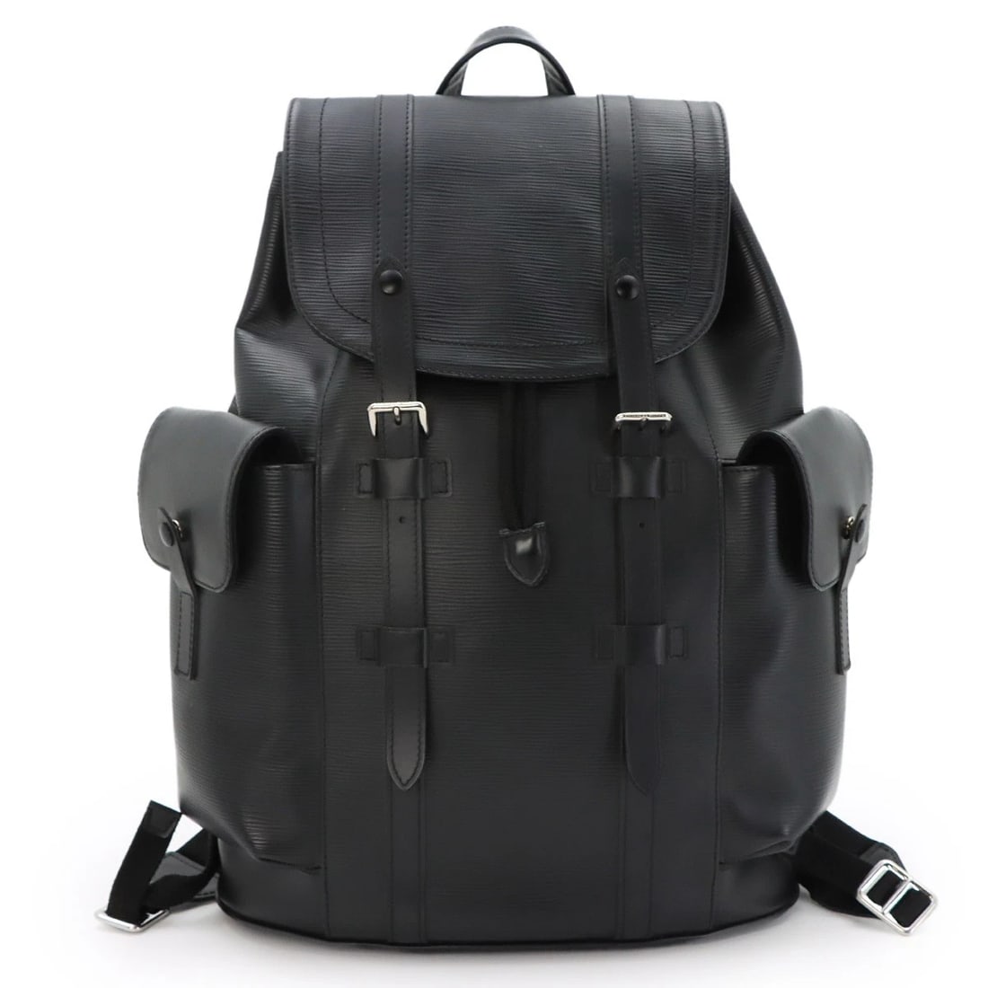 LOUIS VUITTON EPI CHRISTOPHER PM BACKPACK LEATHER NOIR: LOUIS VUITTON Epi Christopher PM Backpack Leather Noir Brand: LOUIS VUITTON Type/Style: Backpack Material: Epi Leather Color: Noir Size: W 13.19 inch, H 18.50 inch, D 4.92 inch Accessories: None <