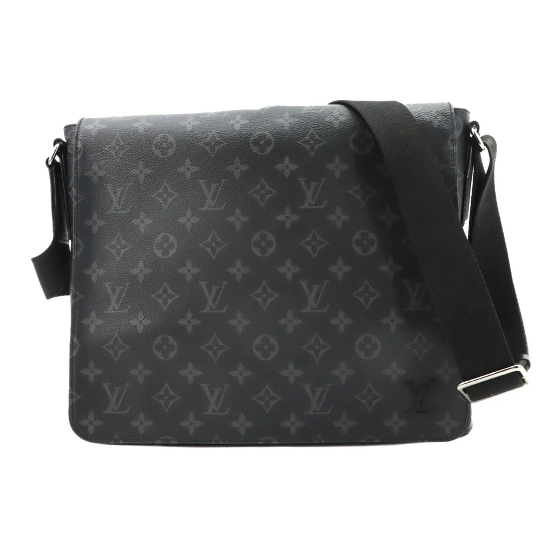 LOUIS VUITTON MONOGRAM ECLIPSE MM NM SHOULDER BAG: LOUIS VUITTON Monogram Eclipse MM NM Shoulder Bag Brand: LOUIS VUITTON Type/Style: Shoulder Bag Material: Monogram Eclipse Canvas Color: Monogram Eclipse Size: W 12.60 inch, H 10.43 inch, D 3.15 inch