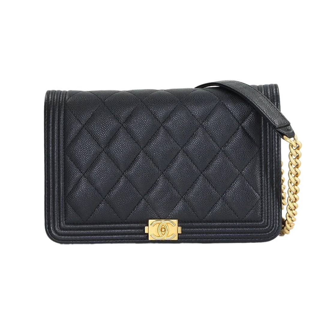 CHANEL BOYCHANEL CHAIN LONG WALLET LEATHER BLACK: CHANEL Boychanel Chain Long Wallet Leather Black Brand: CHANEL Type/Style: Long Wallet Material: Leather Color: Black Size: W 7.48 inch, H 4.92 inch, D 1.38 inch Accessories: None Accessories Notice: