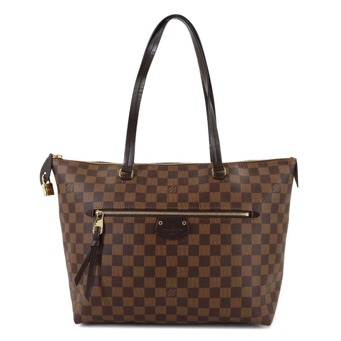 LOUIS VUITTON DAMIER IENA MM TOTE BAG EBENE: LOUIS VUITTON Damier Iena MM Tote Bag Ebene Brand: LOUIS VUITTON Type/Style: Tote Bag Material: Damier Canvas Color: Ebene Size: W 12.20 inch, H 10.63 inch, D 6.69 inch Accessories: None Accessories