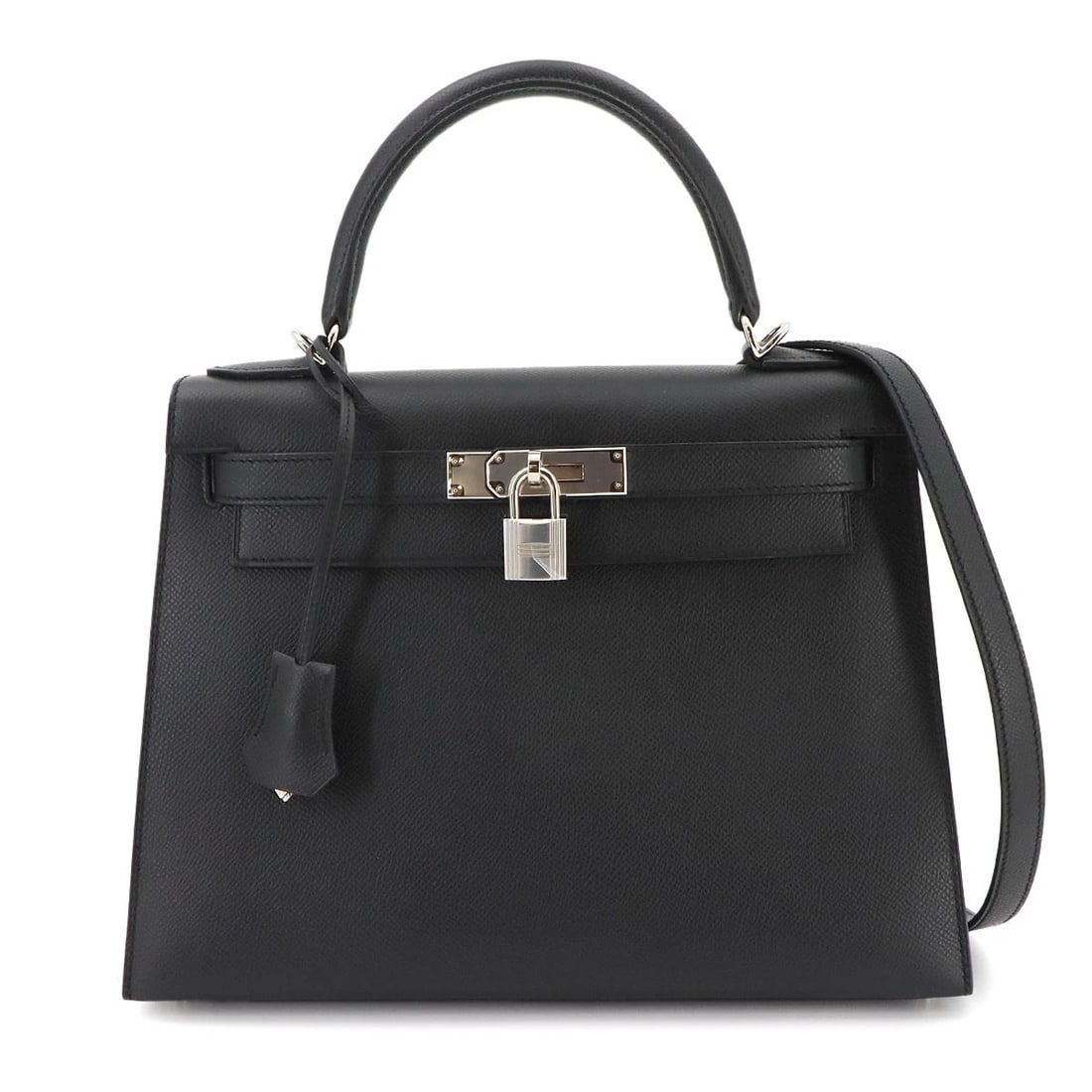 HERMES KELLY 28 VEAU EPSOM BLACK HAND SHOULDER BAG: HERMES Kelly 28 Veau Epsom Black Hand Shoulder Bag Brand: HERMES Type/Style: Hand Bag / Shoulder Bag Material: Veau Epsom Color: Black Size: W 11.42 inch, H 8.27 inch, D 4.53 inch Accessories: None