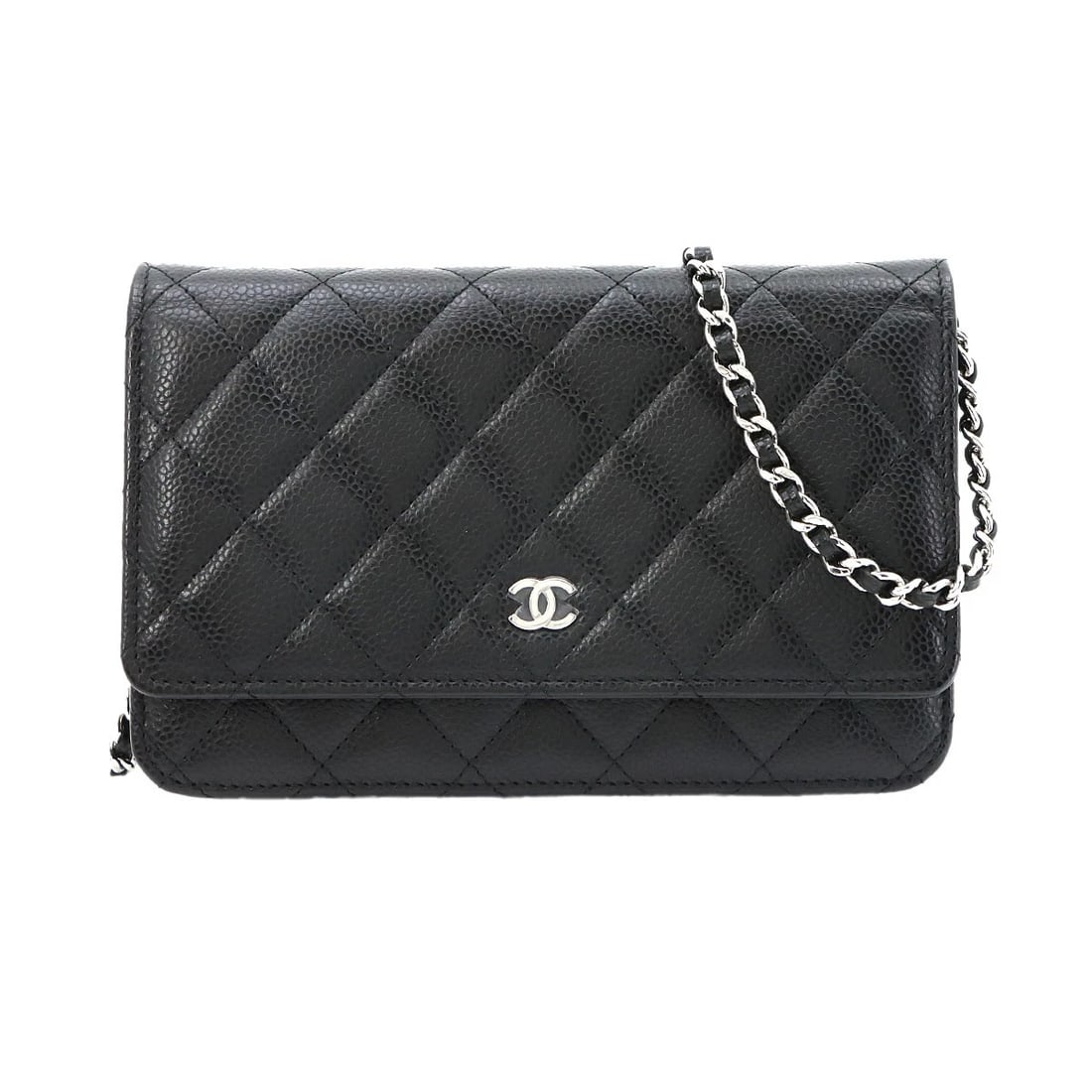 CHANEL MATELASSE CLASSIC CHAIN WALLET LEATHER BLACK: CHANEL Matelasse Classic Chain Wallet Leather Black Brand: CHANEL Type/Style: Long Wallet Material: Leather Color: Black Size: W 7.48 inch, H 5.12 inch, D 1.57 inch Accessories: None Accessories