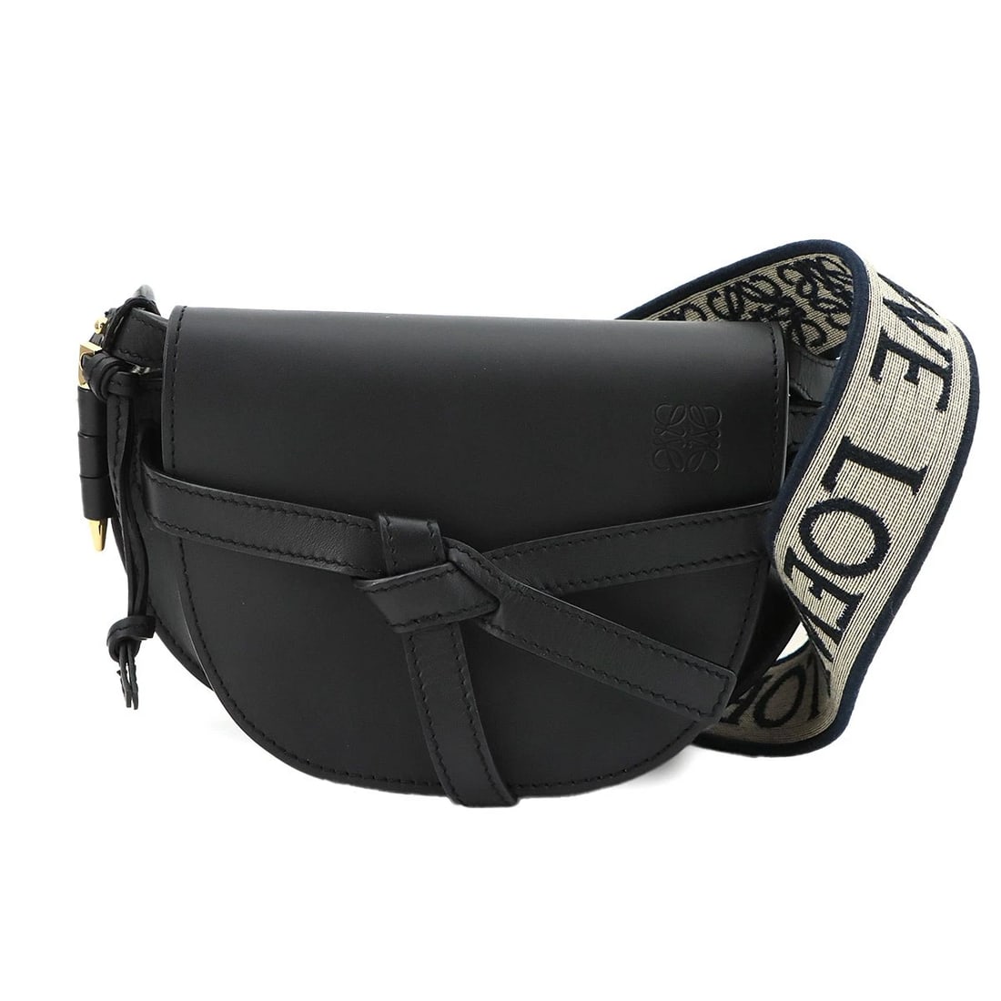 LOEWE MINI GATE DUAL SHOULDER BAG LEATHER BLACK: LOEWE Mini Gate Dual Shoulder Bag Leather Black Brand: LOEWE Type/Style: Shoulder Bag Material: Leather Color: Black Size: W 7.87 inch, H 5.51 inch, D 3.54 inch Accessories: None Accessories Notice: