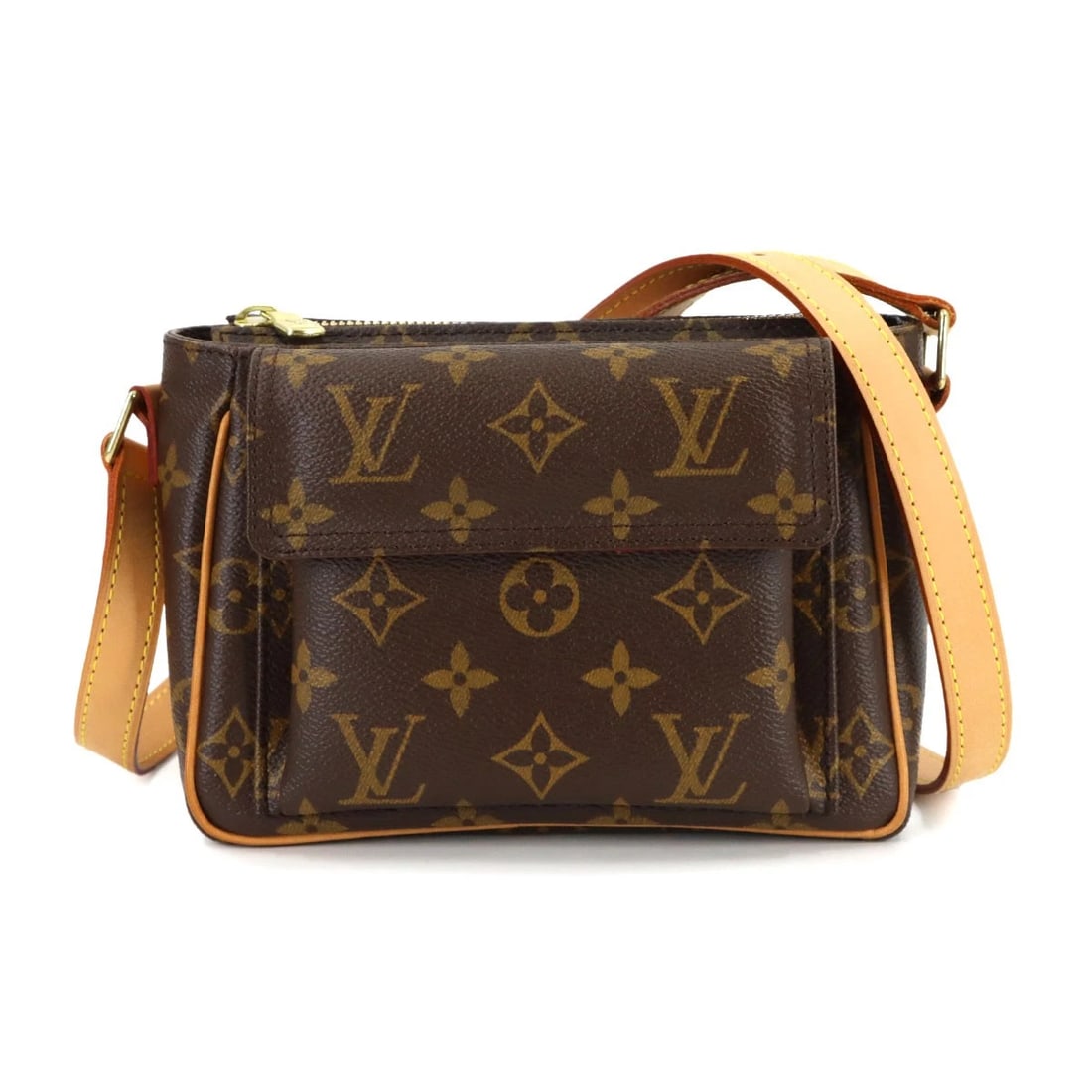LOUIS VUITTON MONOGRAM VIVA CITE PM SHOULDER BAG BROWN (1 of 6)