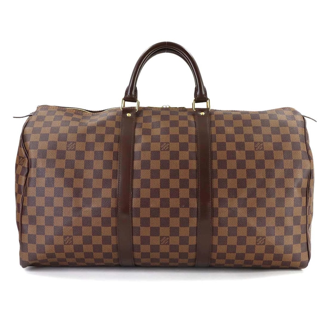 LOUIS VUITTON DAMIER KEEPALL 50 LUGGAGE EBENE: LOUIS VUITTON Damier Keepall 50 Luggage Ebene Brand: LOUIS VUITTON Type/Style: Luggage Material: Damier Canvas Color: Ebene Size: W 19.88 inch, H 11.02 inch, D 8.66 inch Accessories: None Accessories