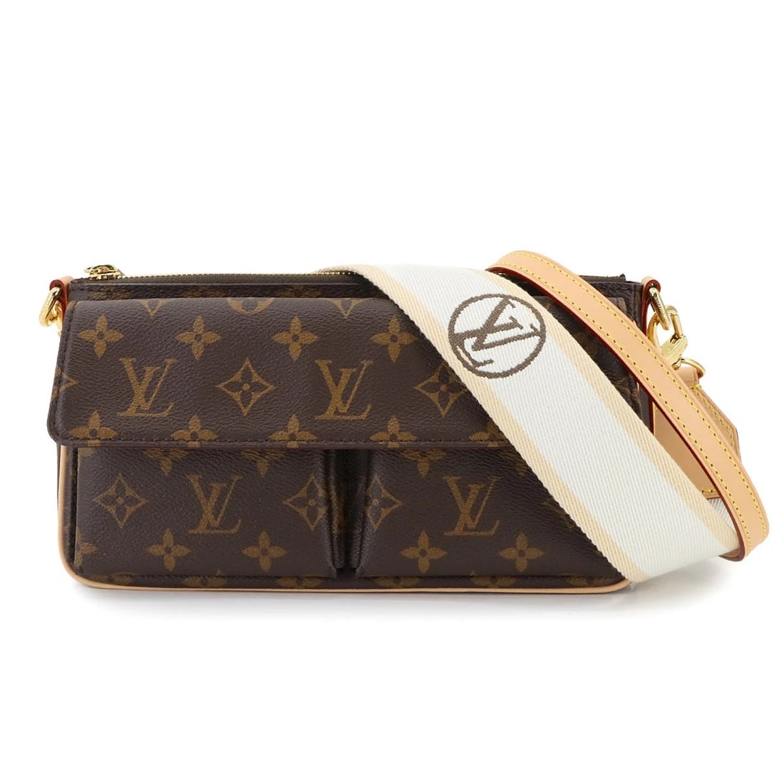 LOUIS VUITTON MONOGRAM VIVA CITE SHOULDER BAG: LOUIS VUITTON Monogram Viva Cite Shoulder Bag Brand: LOUIS VUITTON Type/Style: Shoulder Bag Material: Monogram Canvas Color: Monogram Size: W 9.84 inch, H 5.12 inch, D 2.36 inch Accessories: None
