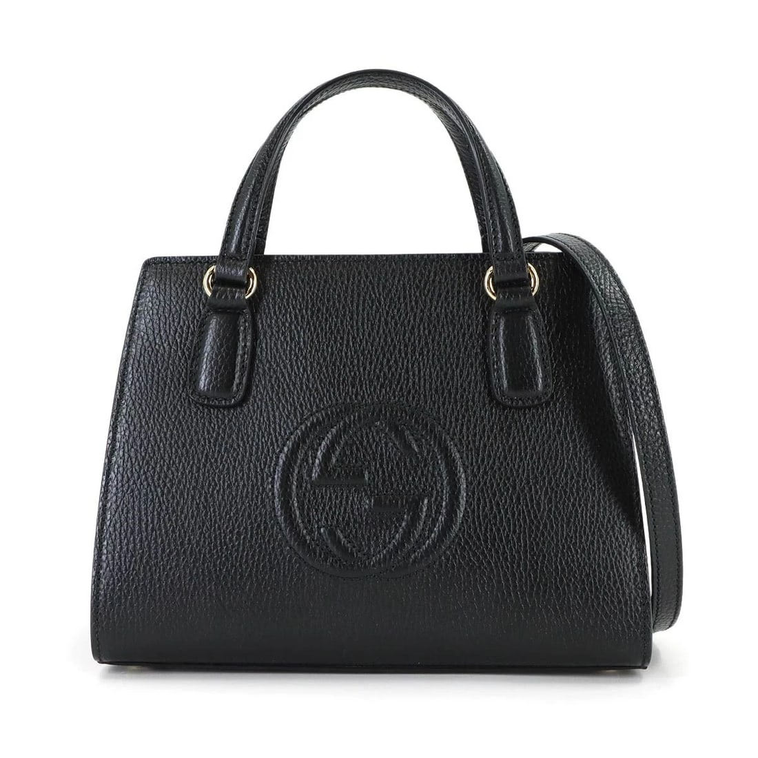 GUCCI SOHO INTERLOCKING G 2WAY HAND SHOULDER BAG LEATHER (1 of 6)