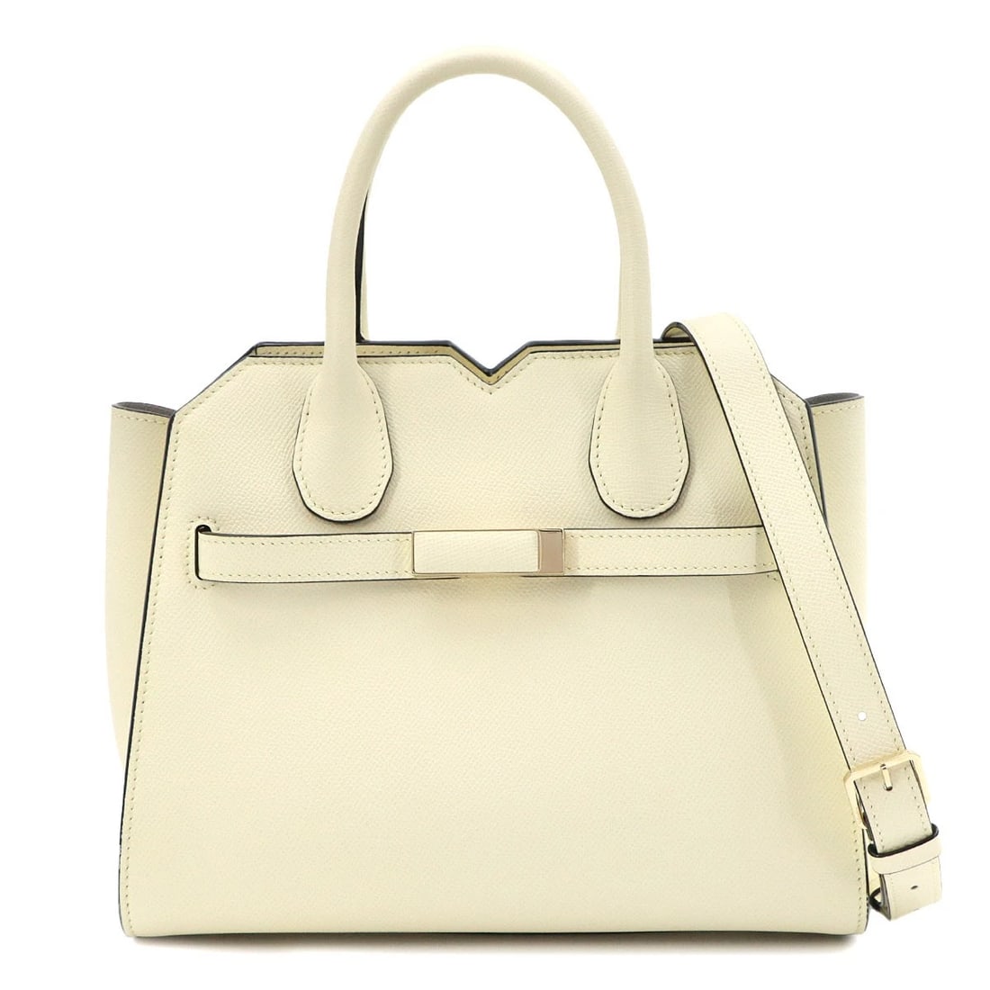 VALEXTRA MILANO MINI HAND SHOULDER BAG LEATHER: Valextra Milano Mini Hand Shoulder Bag Leather Brand: Valextra Type/Style: Hand Bag / Shoulder Bag Material: Leather Color: White Size: W 10.24 inch, H 8.27 inch, D 5.71 inch Accessories: None