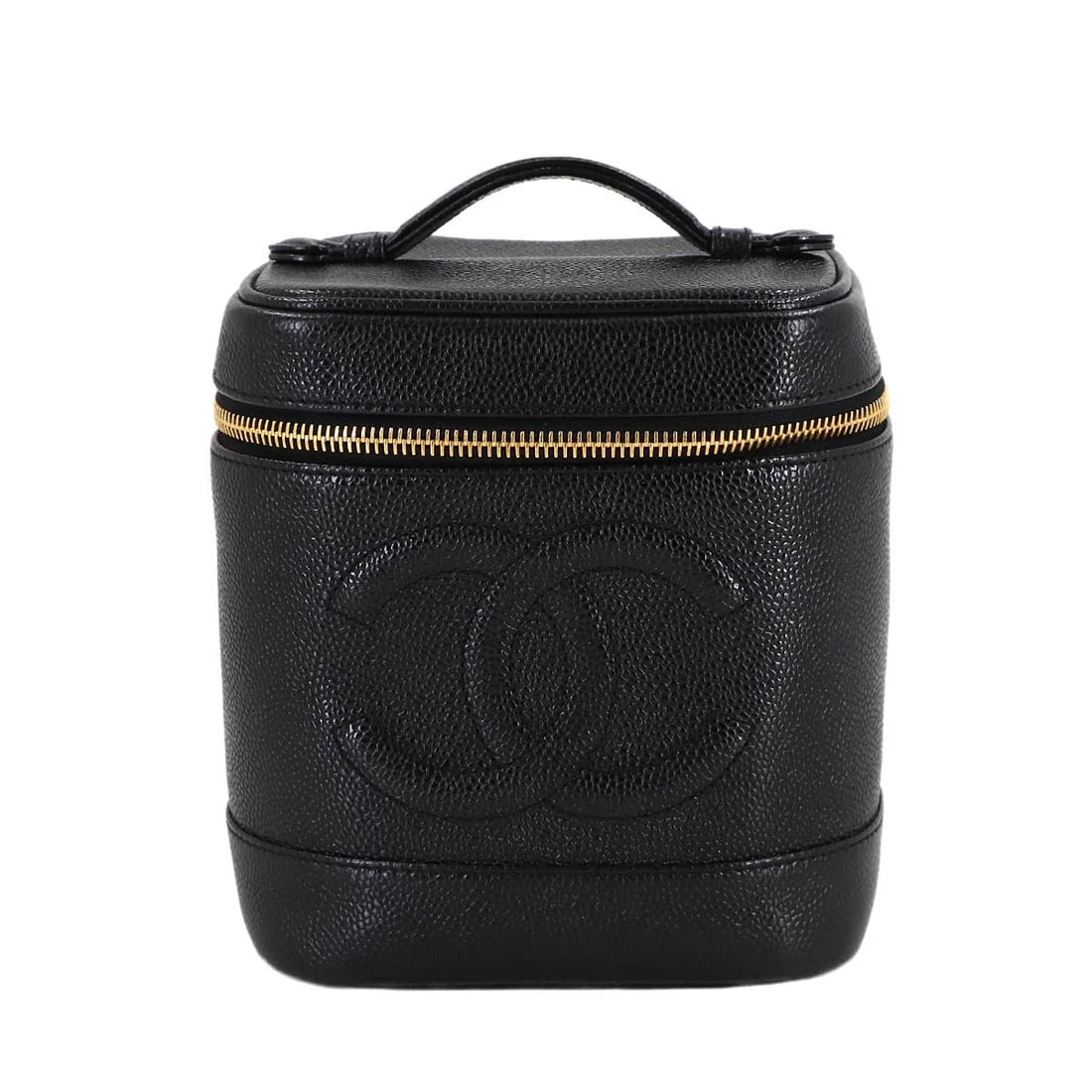 CHANEL VANITY HAND BAG LEATHER BLACK COCO (1 of 5)