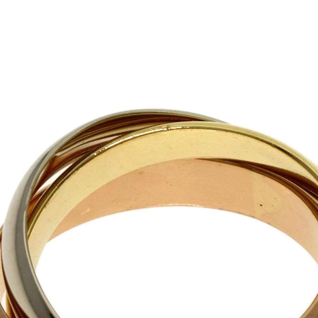 CARTIER TRINITY RING K18 YELLOW GOLD K18 WHITE GOLD: CARTIER Trinity Ring K18 Yellow Gold K18 White Gold Brand: CARTIER Type/Style: Ring Material: K18 Yellow Gold/K18 White Gold/18K Pink Gold, Color: Gold Size: 4.5 (US) Accessories: None Accessories