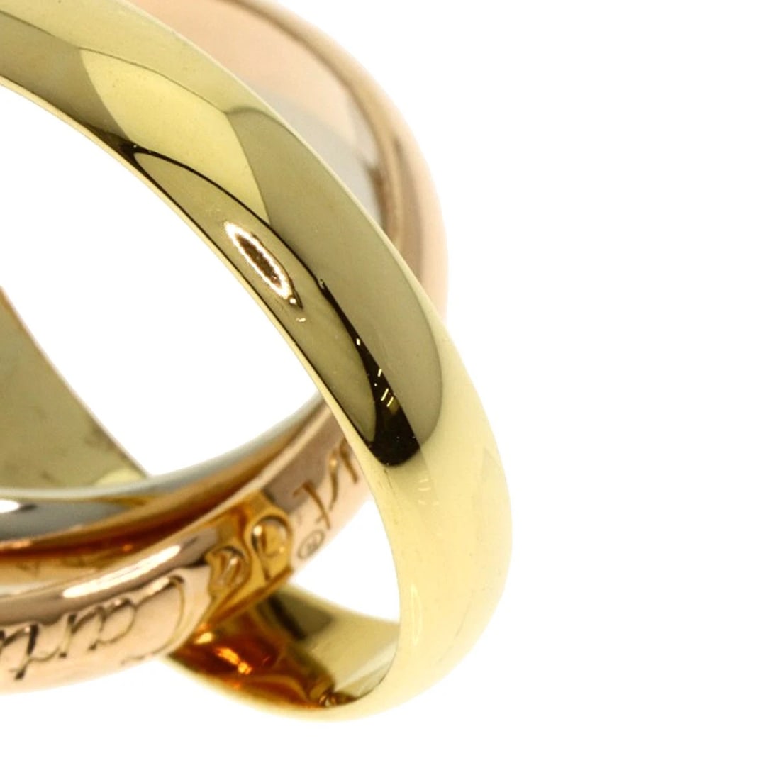 CARTIER TRINITY RING K18 YELLOW GOLD K18 WHITE GOLD: CARTIER Trinity Ring K18 Yellow Gold K18 White Gold Brand: CARTIER Type/Style: Ring Material: K18 Yellow Gold/K18 White Gold/18K Pink Gold, Color: Gold Size: 6.25 (US) Accessories: None Accessories