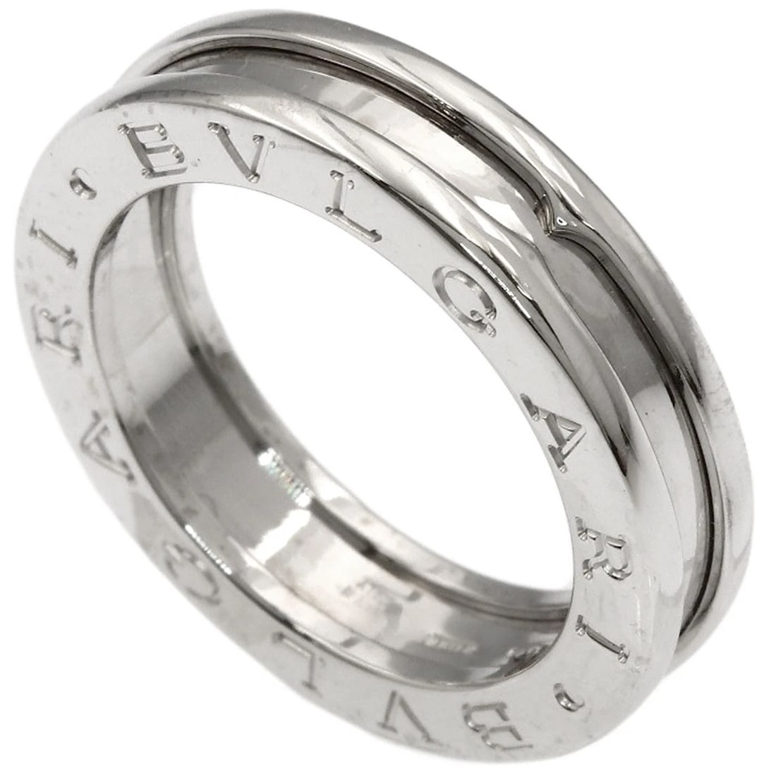 BVLGARI B.ZERO1 1 BAND RING K18 WHITE GOLD: BVLGARI B.zero1 1 band Ring K18 White Gold Brand: BVLGARI Type/Style: Ring Material: K18 White Gold, Color: Silver Size: 5.25 (US) Accessories: None Accessories Notice: When purchasing pre-owned
