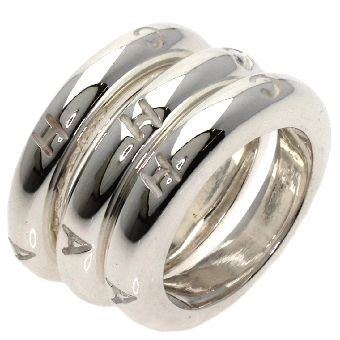 CHANEL LOGO TRIPLE RING SILVER - 2