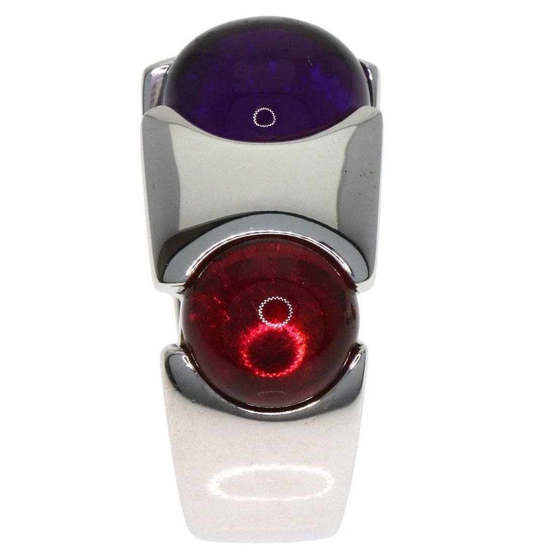 FRED AMETHYST TOURMALINE RING K18 WHITE GOLD (1 of 2)