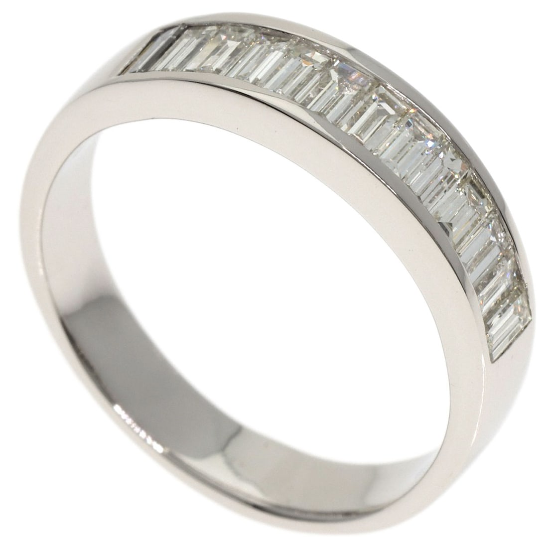 BUCKET DIAMOND HALF ETERNITY RING PLATINUM PT900 (1 of 3)