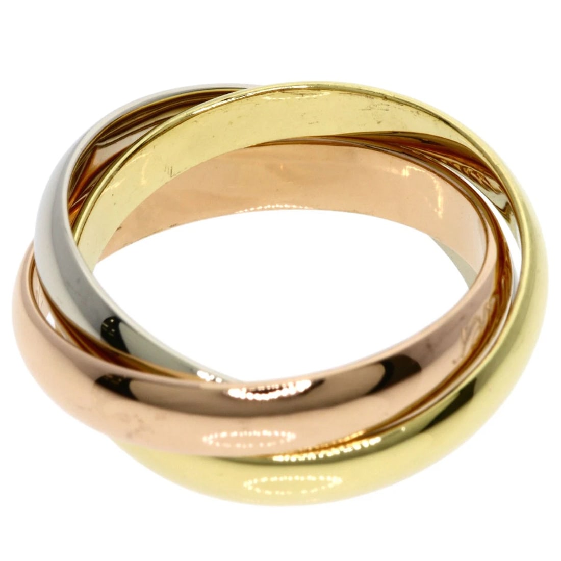 CARTIER TRINITY RING K18 YELLOW GOLD K18 WHITE GOLD: CARTIER Trinity Ring K18 Yellow Gold K18 White Gold Brand: CARTIER Type/Style: Ring Material: K18 Yellow Gold/K18 White Gold/18K Pink Gold, Color: Gold Size: 5 (US) Accessories: None Acces