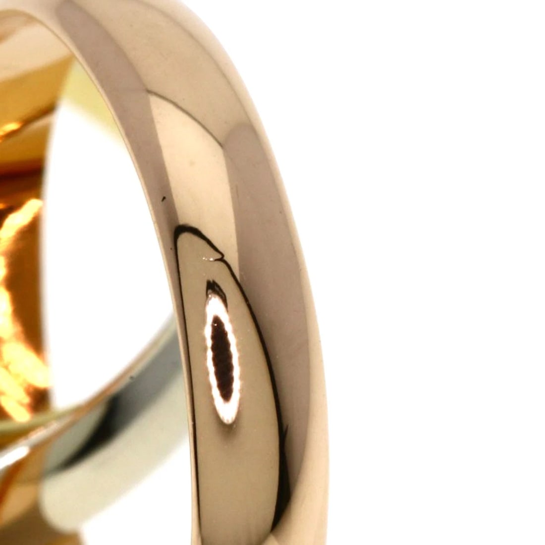 CARTIER TRINITY RING K18 YELLOW GOLD: CARTIER Trinity Ring K18 Yellow Gold Brand: CARTIER Type/Style: Ring Material: K18 Yellow Gold/K18 White Gold/18K Pink Gold, Color: Gold Size: 4.5 (US) Accessories: None Accessories Notice