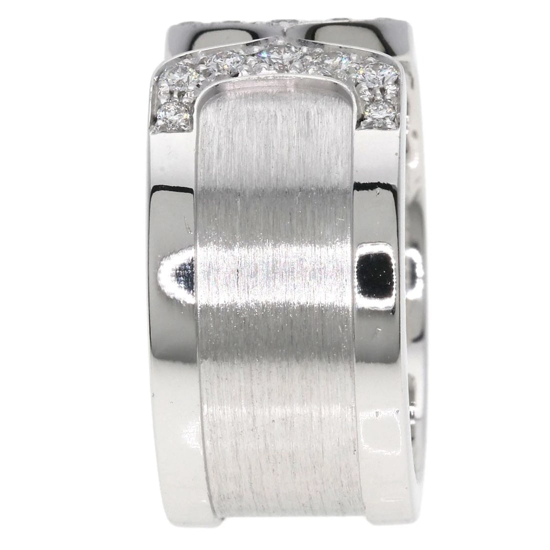 CARTIER C2 RING DIAMOND RING K18 WHITE GOLD: CARTIER C2 Ring Diamond Ring K18 White Gold Brand: CARTIER Type/Style: Ring Material: K18 White Gold, Main Stone/Creation Natural Color: Silver Size: 5.75 (US) Accessories: None Accessorie