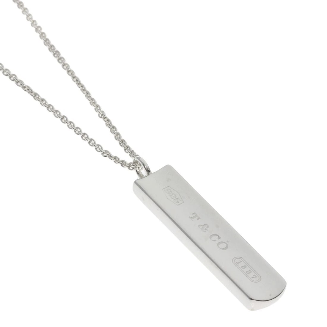 TIFFANY&CO. BAR NECKLACE SILVER (1 of 4)