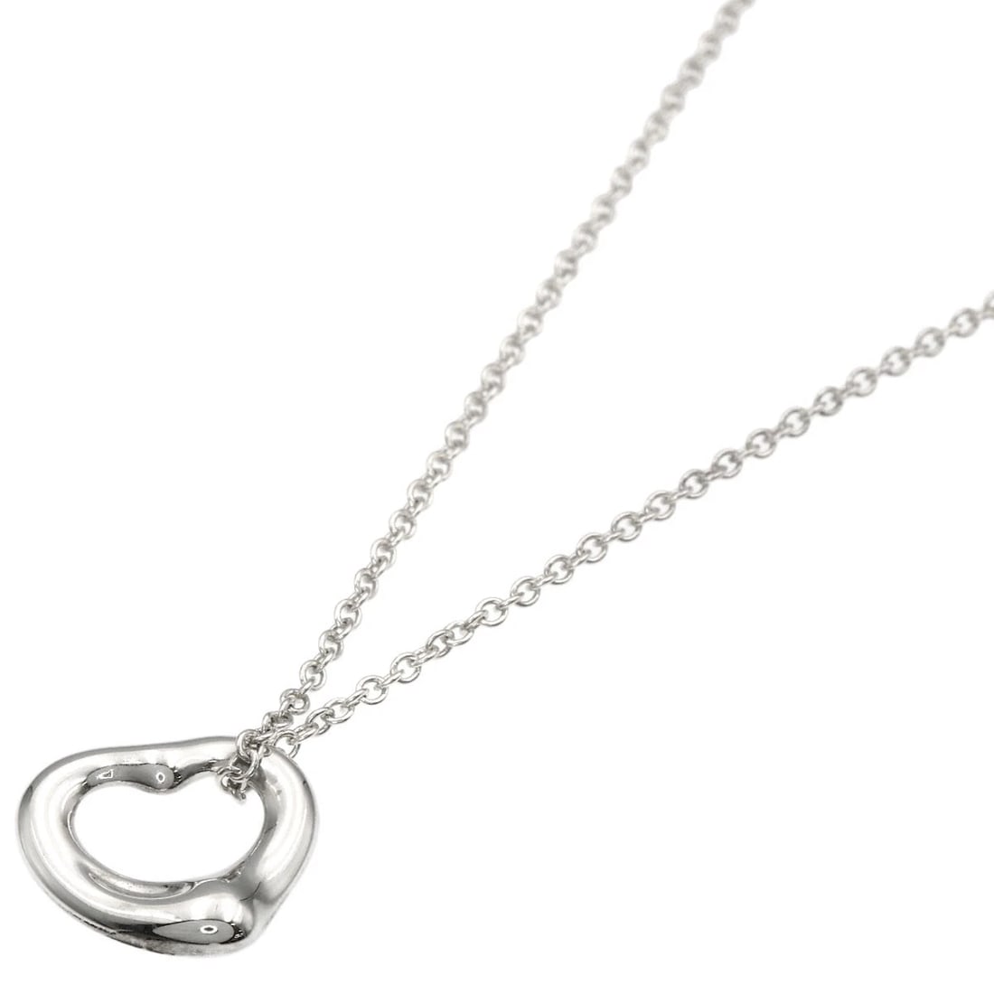 TIFFANY&CO. OPEN HEART MINI NECKLACE SILVER (1 of 4)