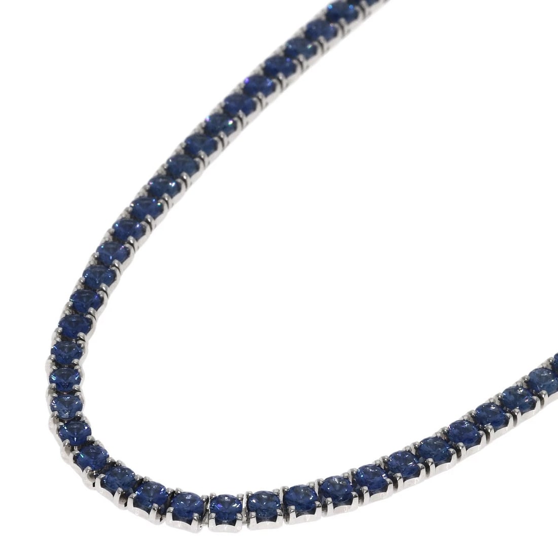 CARTIER ESSENTIAL LINE SAPPHIRE NECKLACE K18 WHITE GOLD (1 of 4)