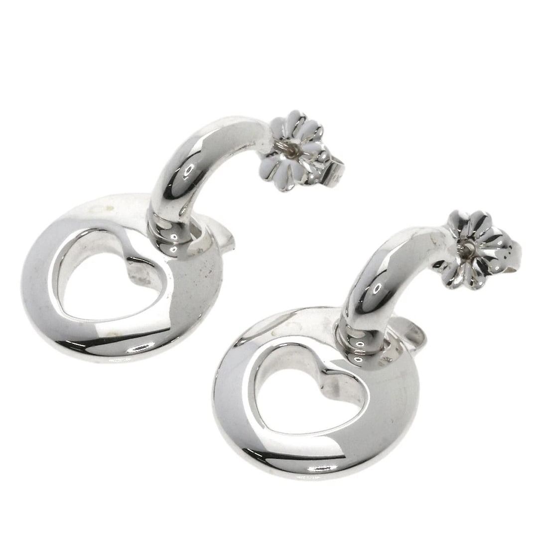 TIFFANY&CO. HEART EARRING SILVER (1 of 4)
