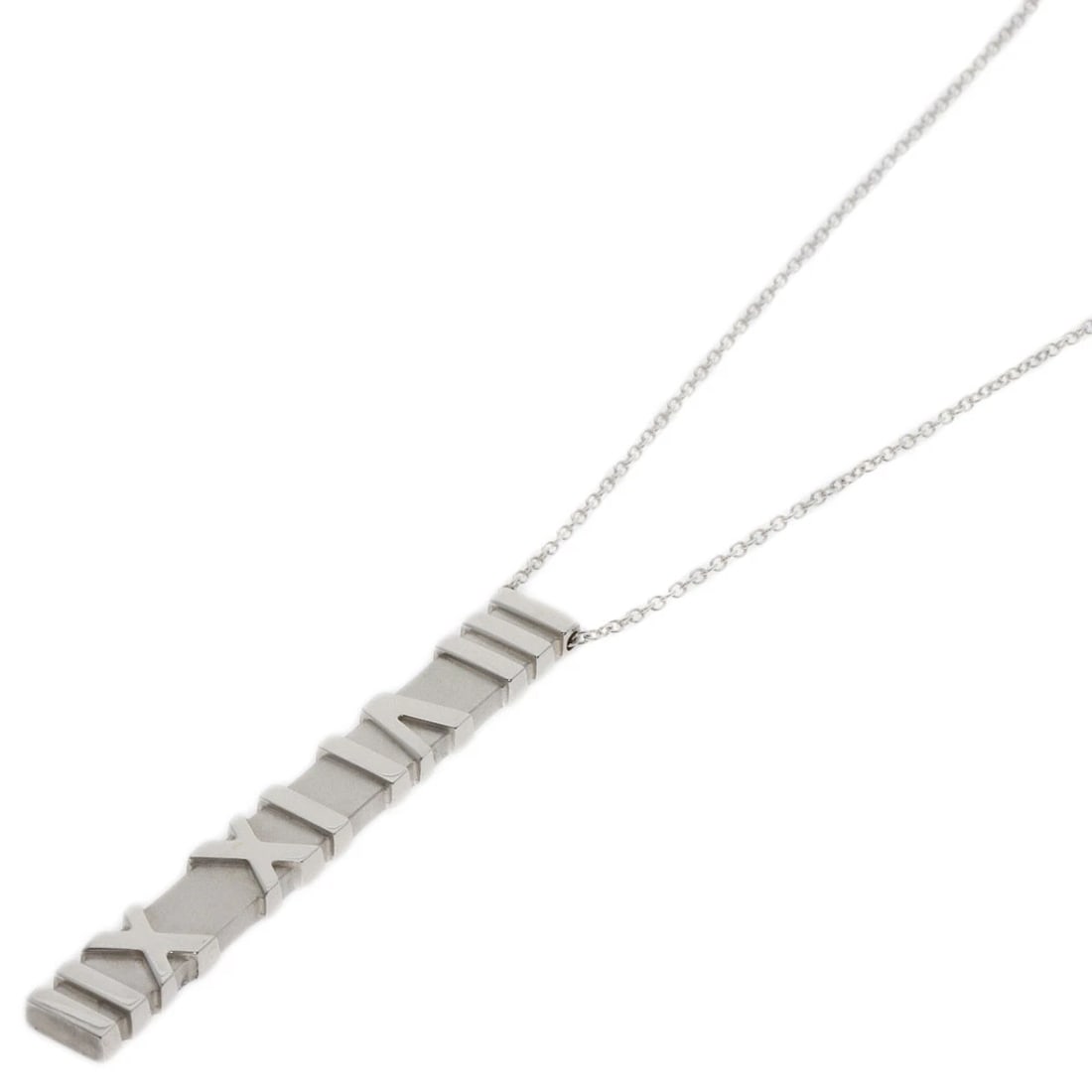 TIFFANY&CO. ATLAS NECKLACE SILVER: TIFFANY&Co. Atlas Necklace Silver Brand: TIFFANY&Co. Type/Style: Necklace Material: Silver, Color: Silver Size: Chain Length:16.3inch/41.5cm Chain Width:0.4inch/1mm Top Size:1.8inch/46.9x6x2.5mm A