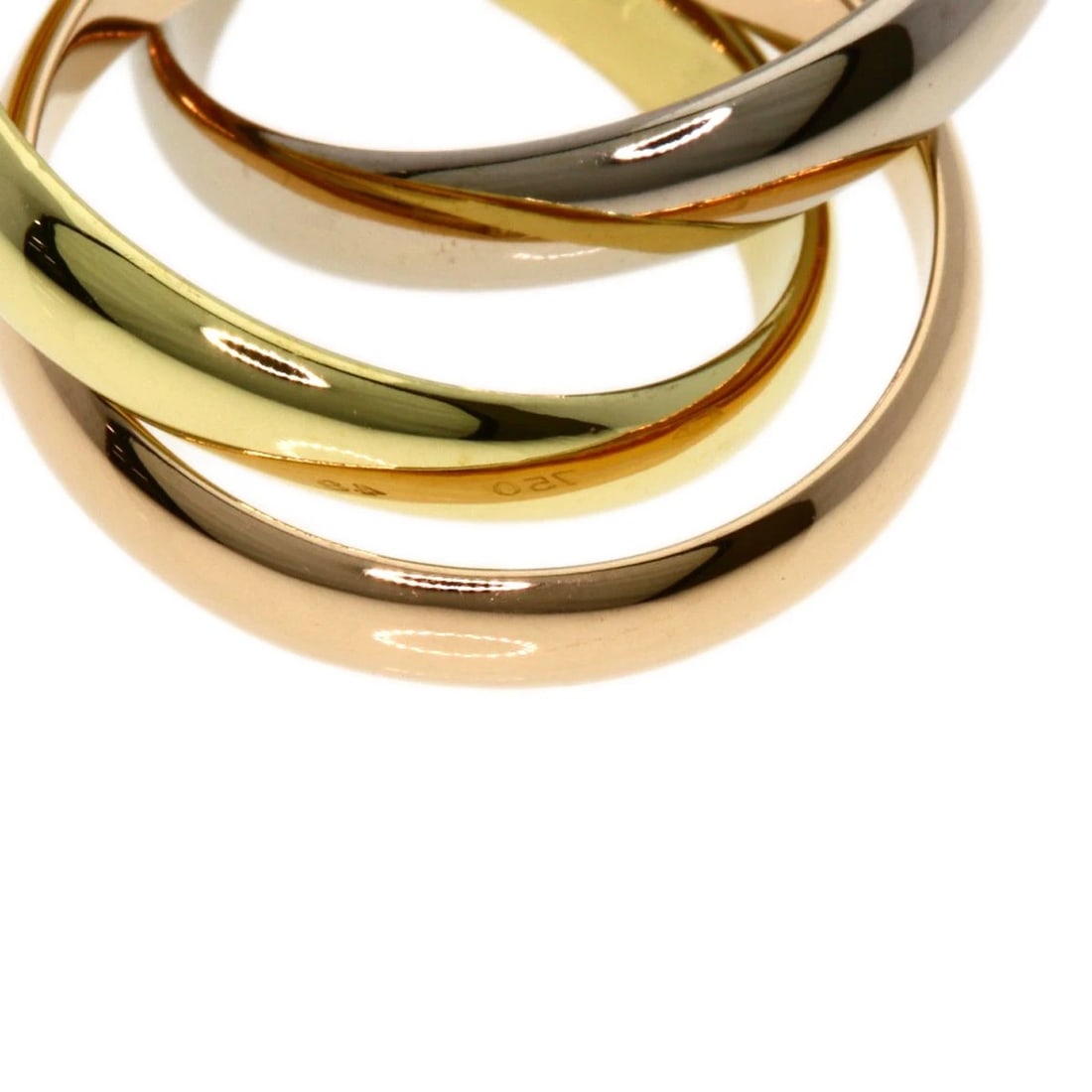 CARTIER TRINITY RING K18 YELLOW GOLD: CARTIER Trinity Ring K18 Yellow Gold Brand: CARTIER Type/Style: Ring Material: K18 Yellow Gold/K18 White Gold/18K Pink Gold, Color: Gold Size: 4.5 (US) Accessories: None Accessories Notice: When