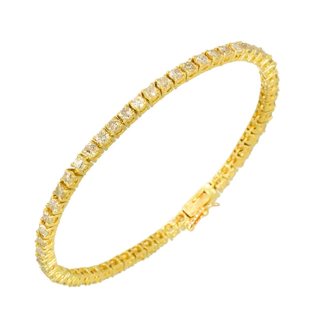 DIAMOND BRACELET K18 YG YELLOW GOLD 750: Diamond Bracelet K18 YG Yellow Gold 750 Brand: Unbranded Type/Style: Bracelet Material: 750 Yellow Gold, Main Stone/Creation Natural Color: Yellow Gold Size: Length:apporox.6.1inch Width:2.8mm Acc