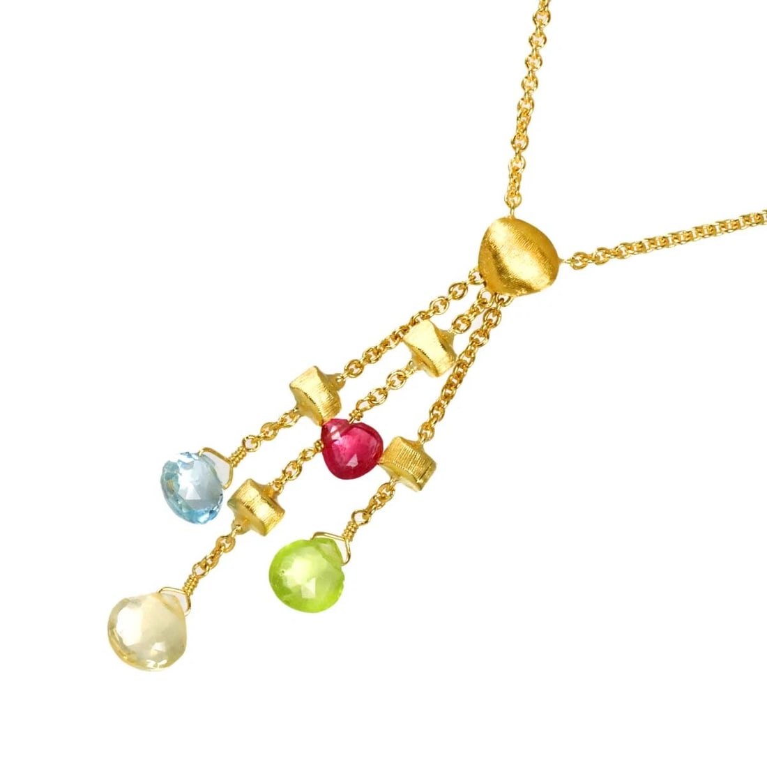 MARCO BICEGO MULTI STONE NECKLACE 18K YELLOW GOLD 750: MARCO BICEGO Multi Stone Necklace 18K Yellow Gold 750 Brand: MARCO BICEGO Type/Style: Necklace Material: 750Yellow Gold, Main Stone/Creation Topaz Color: Yellow Gold Size: internal circumference of