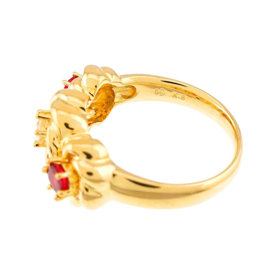TASAKI RUBY DIAMOND RING 18K YG 750 - 3