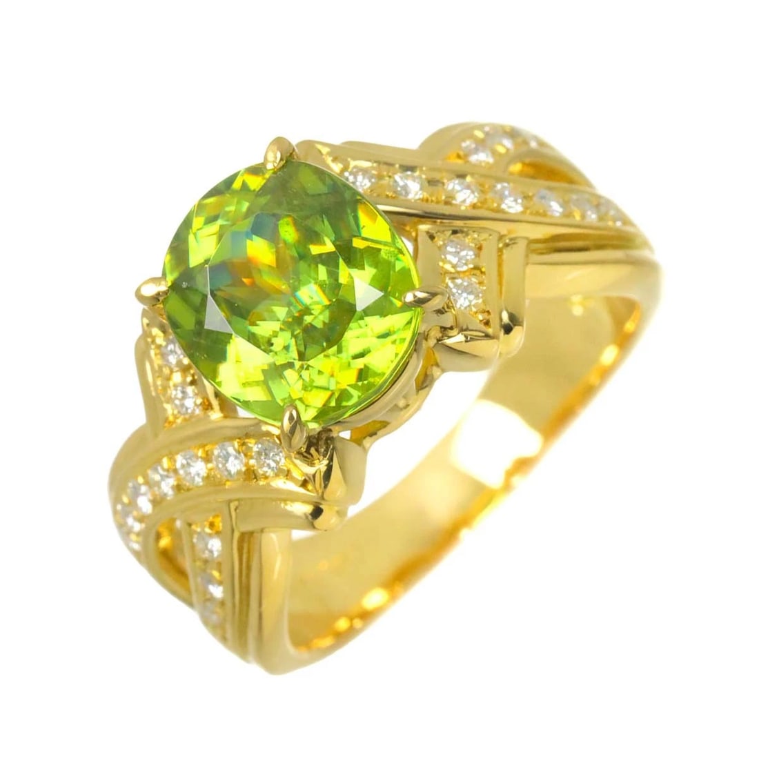 TASAKI SPHENE DIAMOND RING 18K YG 750: TASAKI Sphene Diamond Ring 18K YG 750 Brand: TASAKI Type/Style: Ring Material: 750Yellow Gold, Main Stone/Creation Natural Color: Yellow Gold Size: 7.25 (US) Accessories: None Accessories