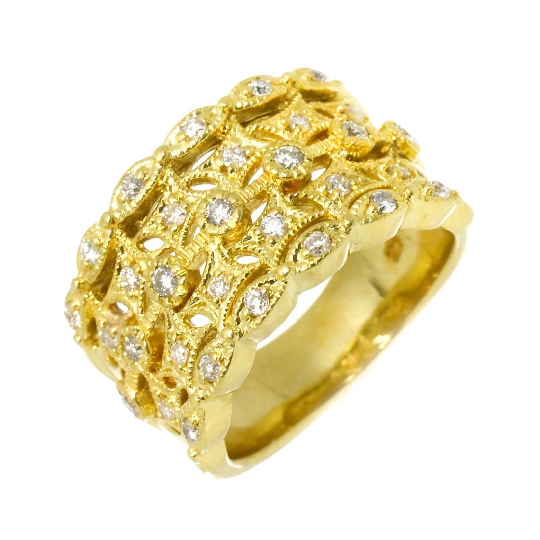 DIAMOND RING 18K YELLOW GOLD 750 (1 of 6)