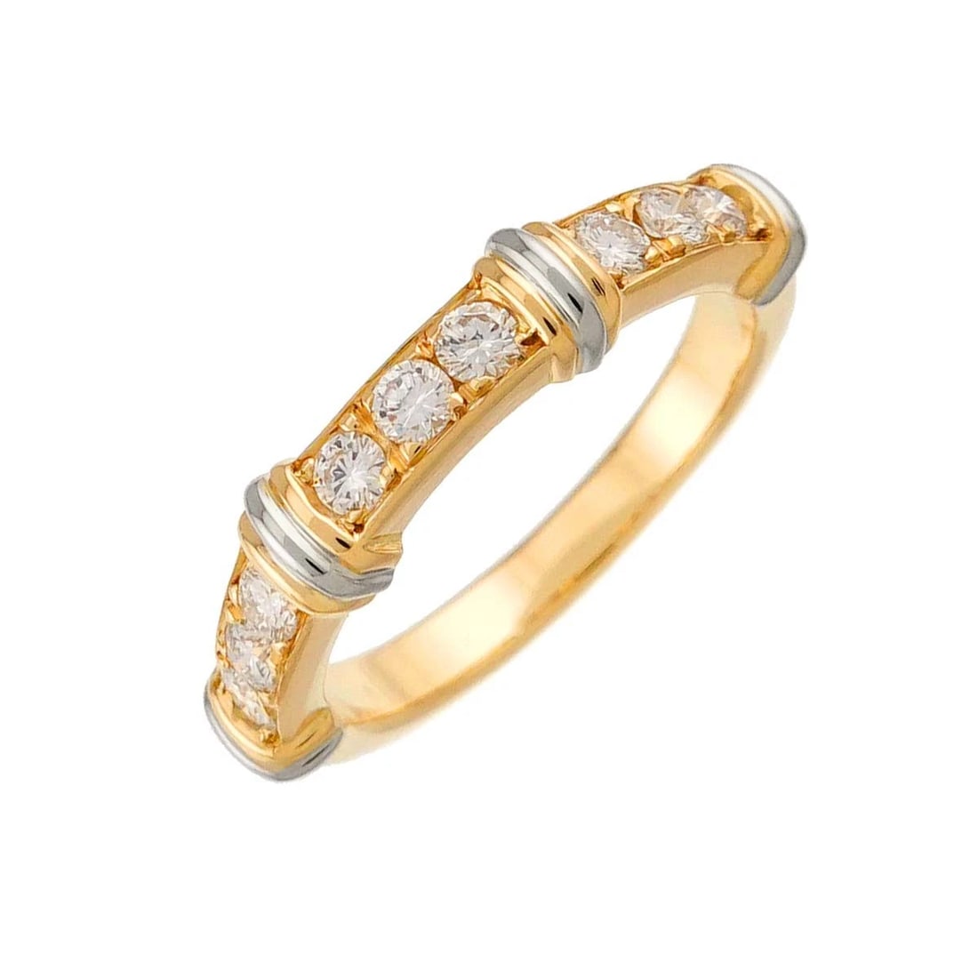 CARTIER CONTESSA DIAMOND RING 18K YG WG 750 (1 of 2)