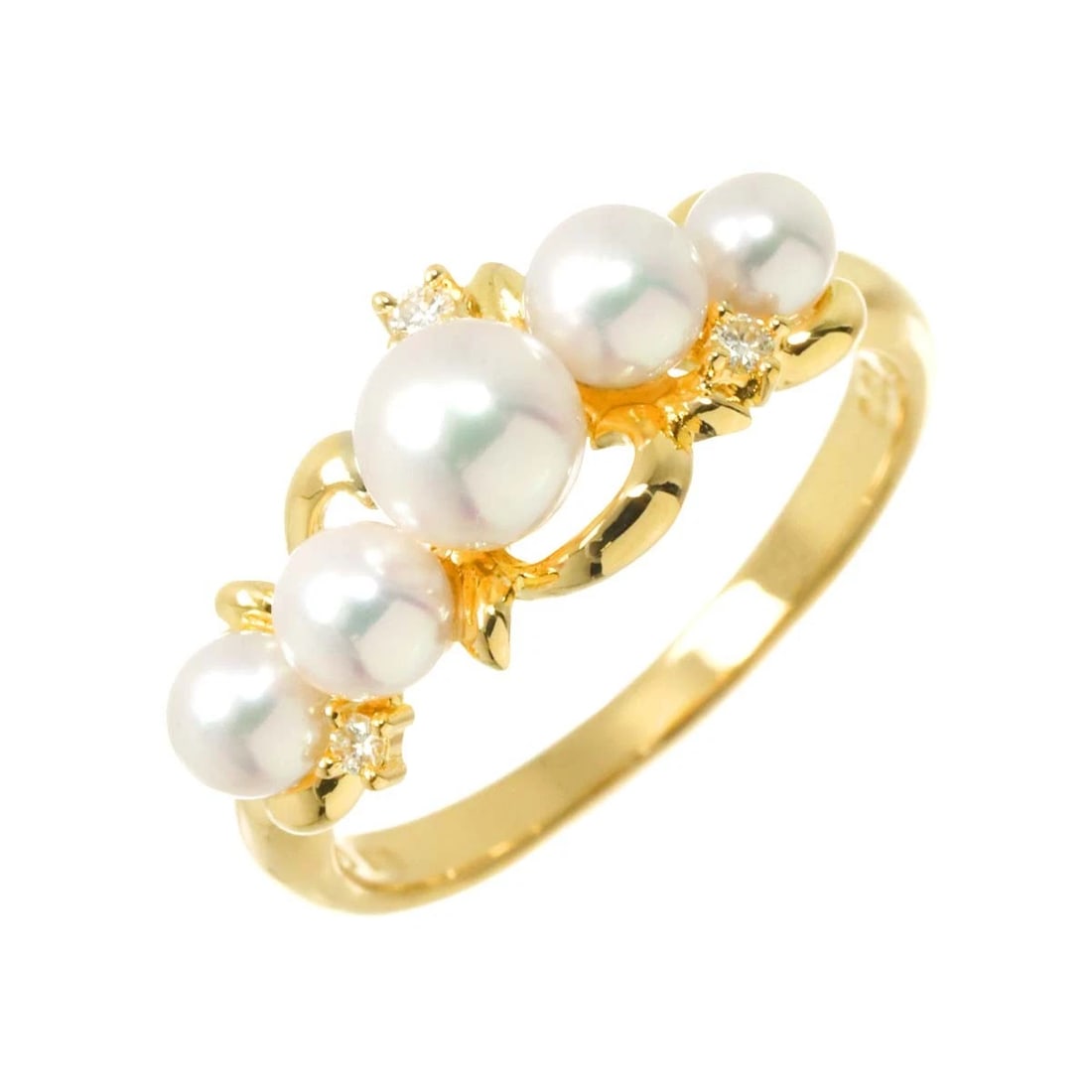 TASAKI BABY PEARL DIAMOND RING 18K YG 750: TASAKI Baby Pearl Diamond Ring 18K YG 750 Brand: TASAKI Type/Style: Ring Material: 750Yellow Gold, Main Stone/Creation Akoya Pearl Color: Gold Size: 5.75-6 (US) Accessories: None Accessori