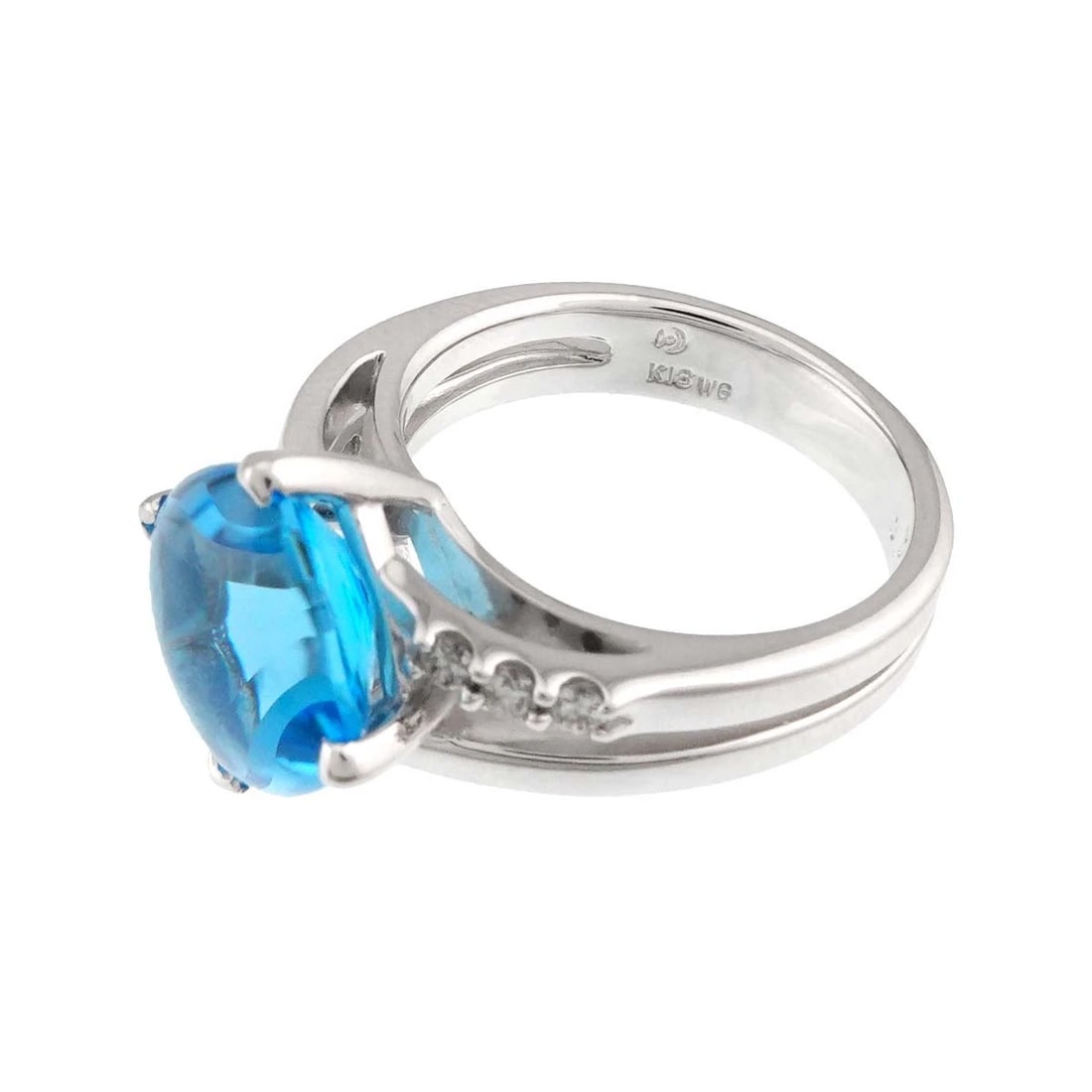 TASAKI BLUE TOPAZ DIAMOND RING 18K WG 750: TASAKI Blue Topaz Diamond Ring 18K WG 750 Brand: TASAKI Type/Style: Ring Material: 750 White Gold, Main Stone/Creation Topaz Color: White Gold Size: 6 (US) Accessories: None Accessories Notice: When