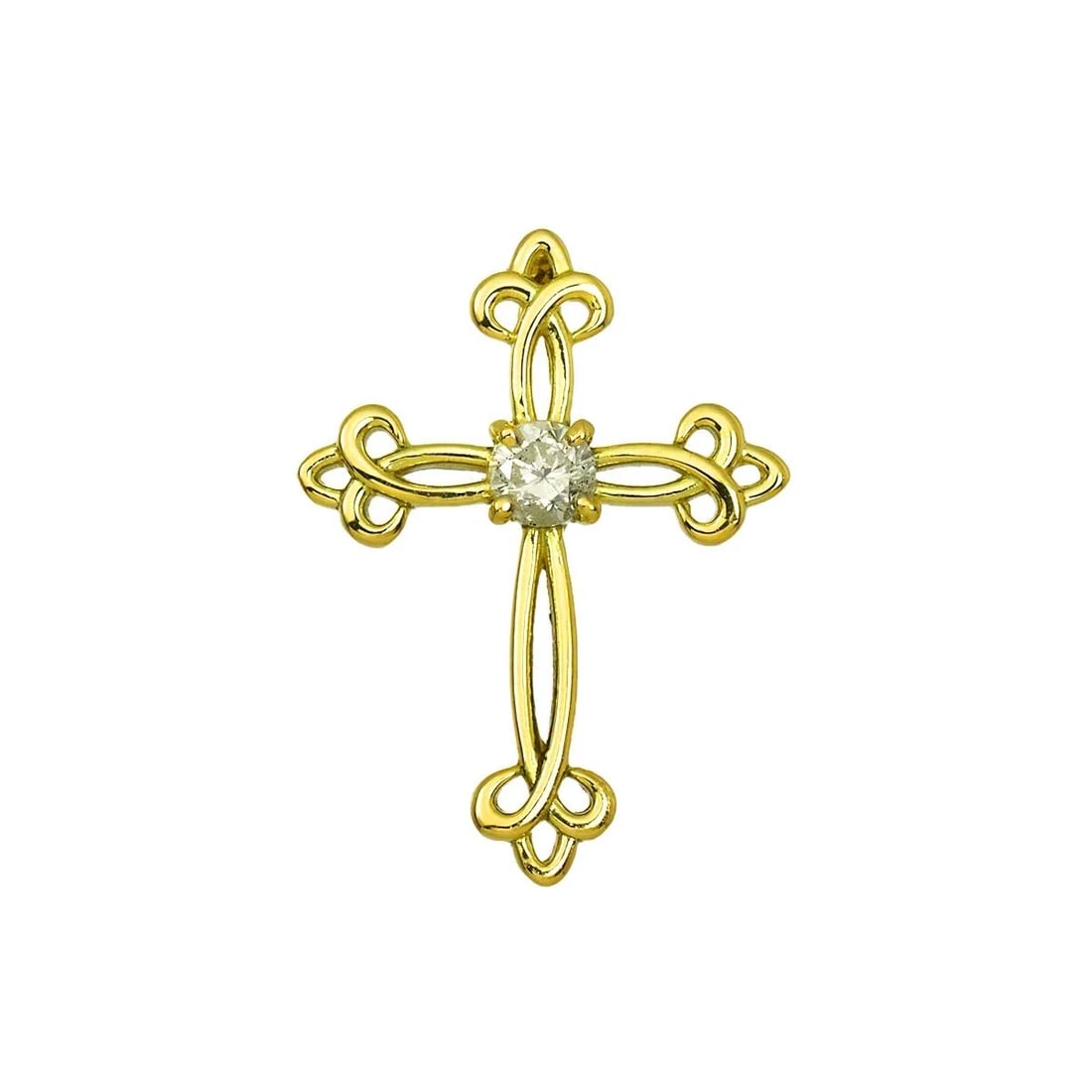 DIAMOND PENDANT 18K YELLOW GOLD 750: Diamond Pendant 18K Yellow Gold 750 Brand: Unbranded Type/Style: Pendant Material: 750Yellow Gold, Main Stone/Creation Natural Color: Yellow Gold Size: W 13.7 X H 18.4mm(included bail)